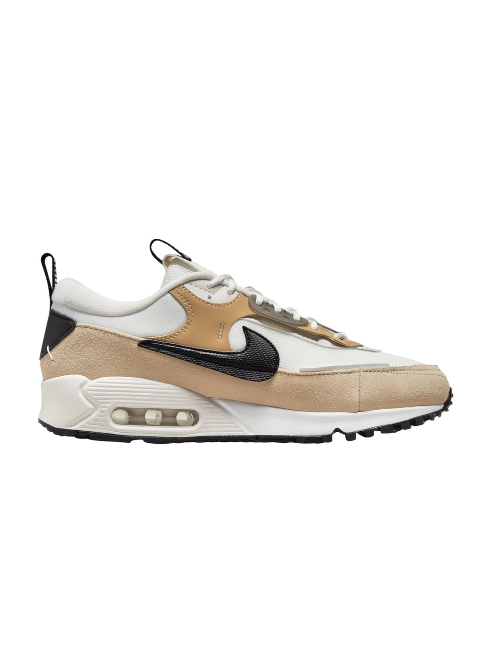 Nike Women’s White, Brown & Tan Layered Wave Sneaker - Picture 4 of 6